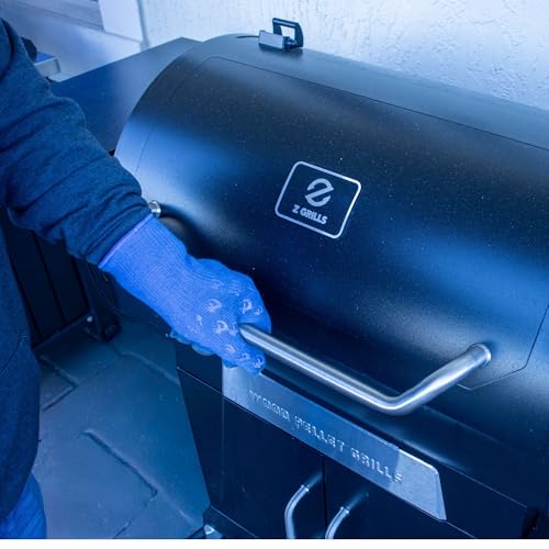 Image of Grill Armor Oven Gloves with Fingers - Extra Long Cuff, 932F Heat, Fire & Cut Resistant Mitts for BBQ, Grill, Cooking, Grilling, Baking & Smoker