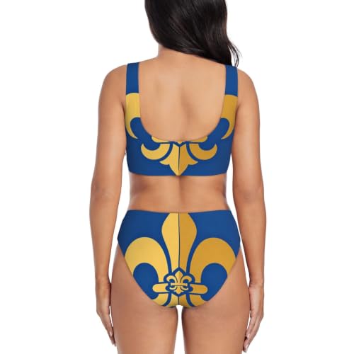 Bikini croisé Fleur de Lis résout le manque de maintien avec son triangle réglable push-up
