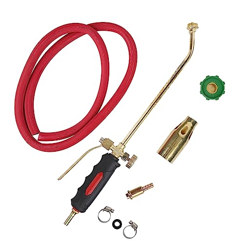 Ausla Soplete de Gas con Antorcha de Llama, Antideslizante Premium, Doble Interruptor, Llama Ajustable para Encender BBQ, Calentar, Descongelar y Reparar fugas.