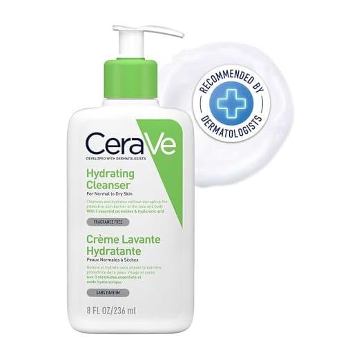 CeraVe lozione detergente idratante per pelli da normali a secche, pulizia delicata per il corpo e il viso, con 3 ceramidi essenziali e ialurone 236 m