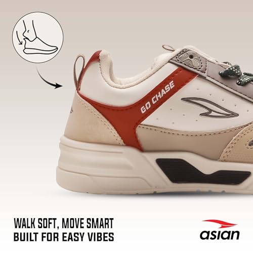 Image of ASIAN Tango-01 Men's Sneakers | Stylish Synthetic Upper, Air-Cooled Cushion Comfort, Durable PVC Sole | Daily Use Shoes for Office & Travel