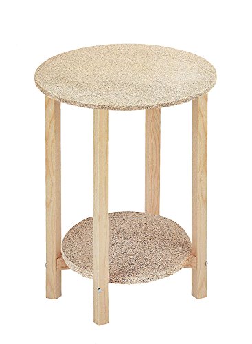 Aranaz | Mesa Camilla Gazte Redonda | Madera de Pino | Tablero Aglomerado | Mesa de Salon, Cocina o Terraza | Desmontable | Ideal para Invierno y Verano | Sin Barnizar | Mesas Color Madera | 40x75cm