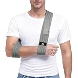 flintronic Universal Armschlinge, 180cm Verstellbar Leicht Komfortabel Schulterschlinge, Schneidbar Armschlinge Linker Arm für Handgelenk, Ellbogen, Brüche, Prellungen, Verrenkungen, Grau