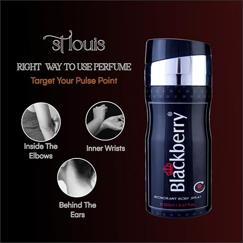 Image of St. Louis BlackBerry Original Blackberry Deodorant Spray 200ml Long Lasting Fresh Fragrance Unisex Deo Daily wear Deodorant