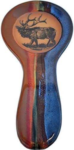 94in de largo cuchara reposa en diseño de alce y esmalte Azulscape