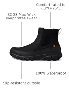 Amazon.com | Bogs Women's Cedar Chelsea Black 7 Medium | Ankle