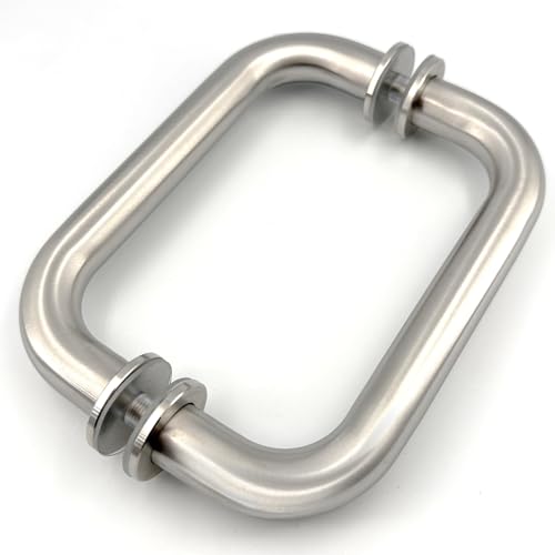 NovaNectar Glass Shower Door Handle Brushed Nickel 6 inch