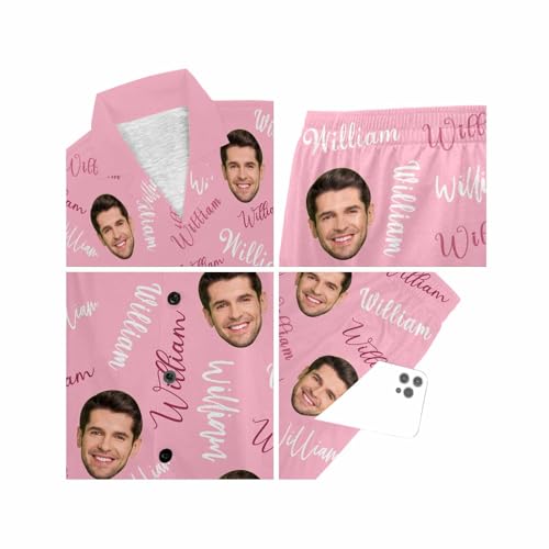 Personalized Couples Matching Pajamas Valentines Day Gifts for Him Her Custom Face Funny Pajama Set for Women Men4