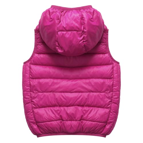 DINORMIN Boys Girls Sleeveless Waistcoat Vest Hooded Puffer Jacket Winter Warm Coat Windproof Gilet3