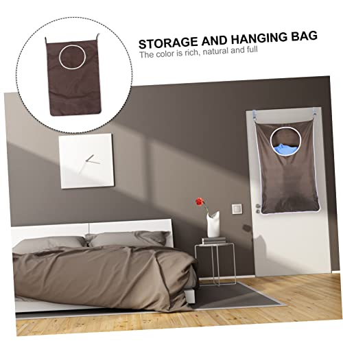 Cesto para ropa sucia de gran capacidad en tela Oxford color café para baño y dormitorio 5