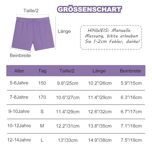 Short de cyclisme pour fille extensible en coton lot de 3
