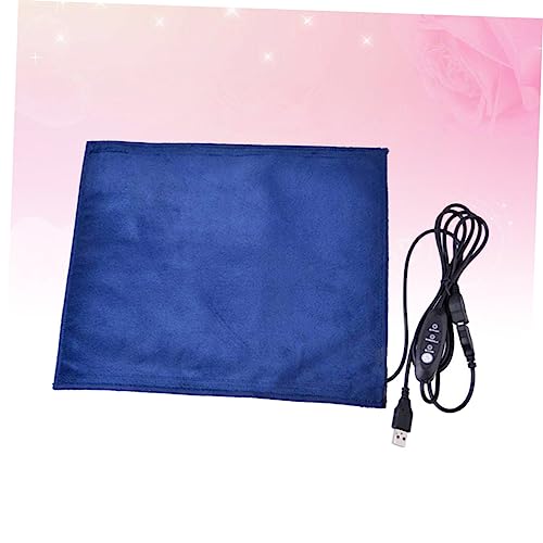 Manta eléctrica USB para mascotas ORFOFE azul 25x15 cm miniatura 2