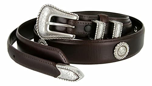 Image of Belts.com Western Buckle Belt Oil Tanned Genuine Leather Ranger Belt 1-3 /8 inch(35mm) Taper to 3 /4 inch(19mm) Wide-Multiple choices