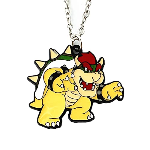 Tklpp Bower Necklace Anime Cartoon Metal Supe Mario Necklace Gifts For Woman Girl #TOP15