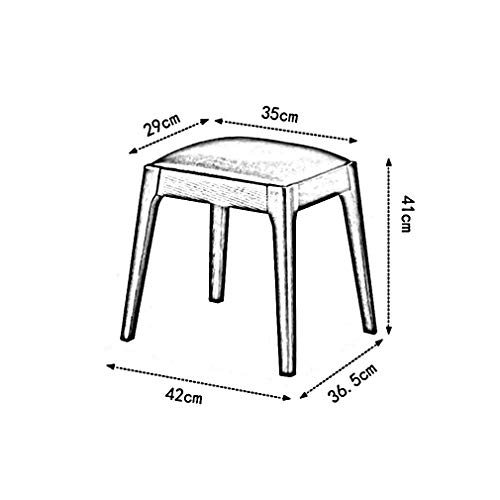 Taburete suave de dormitorio y tocador gzz en madera maciza 4