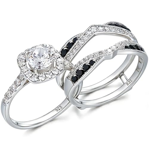 Newshe CZ Rings Set for Women