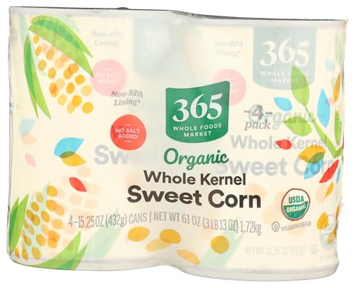 365 by Whole Foods Market, Organic Corn, No Salt Added, 15.25 Ounce, 4 Pack - image 3