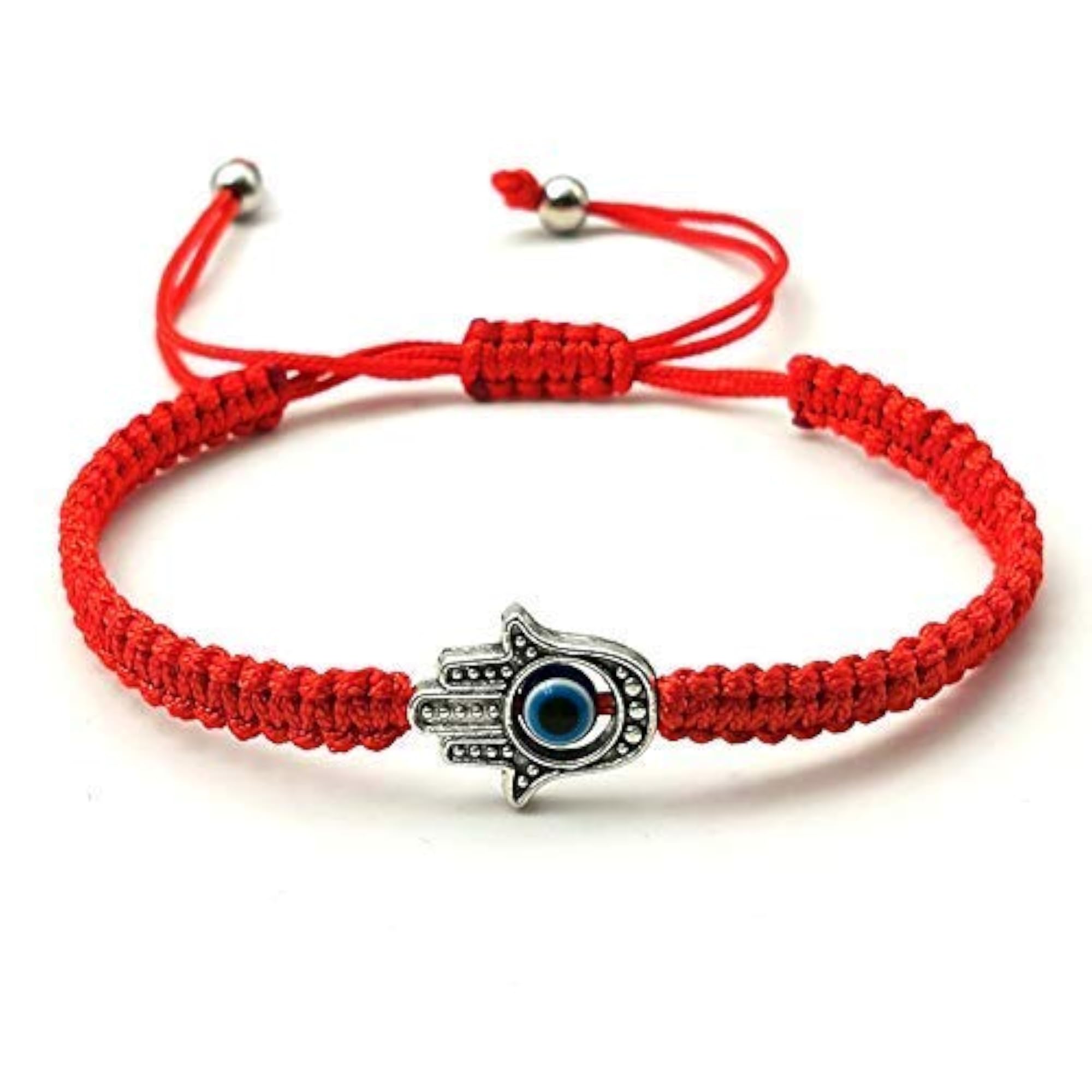 4 Pcs Red Evil Eye Bracelet Set, Lucky Hamsa Hand