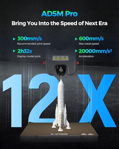 FLASHFORGE Adventurer 5M Pro 3D Drucker,600mm/s Hochgeschwindigkeitsdruck,3D-Druckmaschinen Automatische Nivellierung,Doppelfiltration,Fernüberwachung,Schnellabnehmbare Düse,Automatische Abschaltung