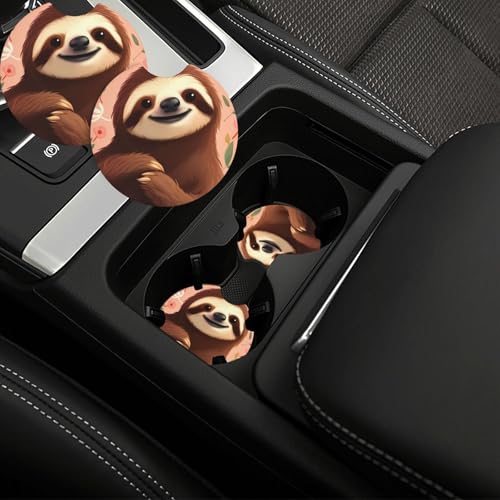 2 Pares de Posavasos para Auto de Neopreno Antideslizante miniatura 1