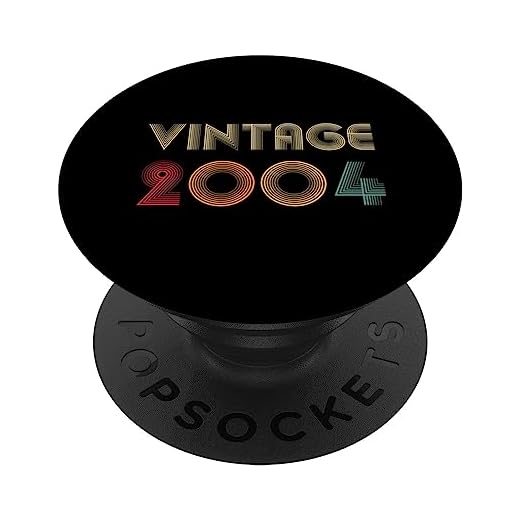 Regalo de cumpleaños número 19 años para hombres y mujeres retro vintage 2004 PopSockets PopGrip Intercambiable