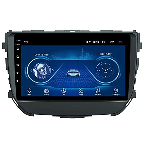 Generico Altoparlante di Navigazione Bluetooth da 9 per Suzuki Brezza 2016-2018, Stereo multimediale per Auto Android 10, GPS, Radio FM, 8 Core, Sistema Video Automatico WiFi da 1+16 GB