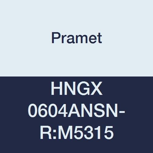 HNGX 0604ANSN-R:M5315 Carbide Cast Iron Hardened Material (K25,H20) Insert for Econ HN Milling Cutter, HNGX 06 Style, CVD, 120 Degree Hexagon, Black (Pack of 10)