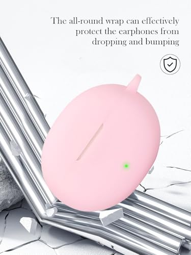 Image of Reiox Soft Silicone Protactive Case Cover Compitable for Oneplus Nord Buds 3 | 3 Pro (Pink)