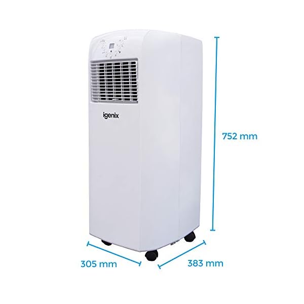 Igenix IG9902 3-in-1 Portable Air Conditioner with Heating Function, 9000 BTU, 1100 W - White - Image 6