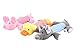AsyPets Pet Dog Molars Puppy Chew Squeaker Squeaky Plush Sounding Toy, Pack of 3