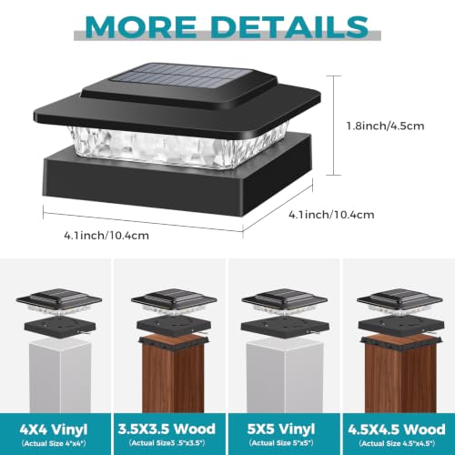 kolpop Solar Post Cap Lights 12 Pack, 3 Lighting Modes& 2 Level Brightness by kolpop - Used condition - Image 6