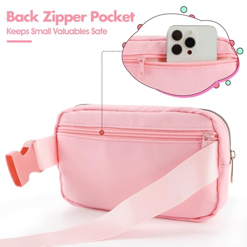 Image of PainZieteg Fanny Pack for Girls Chenille Letter Belt Bag Crossbody for Kids | Preppy Nylon, Waterproof, Gold-Plated Zipper, Adjustable Strap, Birthday Christmas Easter Gifts for 4-13 Year Old Teen Girls