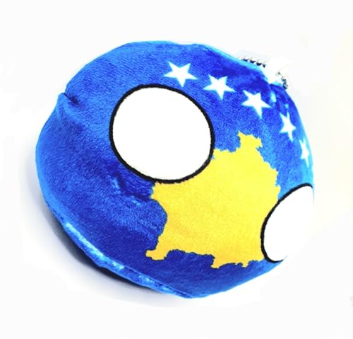 SNS Components Kosovo 10cm Countryballs Country Ball Cute Balkan Flag Cuddly Meme Ball Toy Gift
