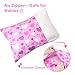 UOMNY Toddler Pillowcases for Girls - Love and Heart Baby Pillow Case 2 Pack - Small Covers for Travel (13X18, 12x16, 14x19)