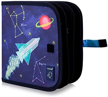 Jaq Jaq Bird Krijtboek - Sterrenbeelden / hemellichamen (incl. 1p 4x kleuren boterkrijtjes), Multicoloured (constellations), 8" x 8" (CCB-CONS)