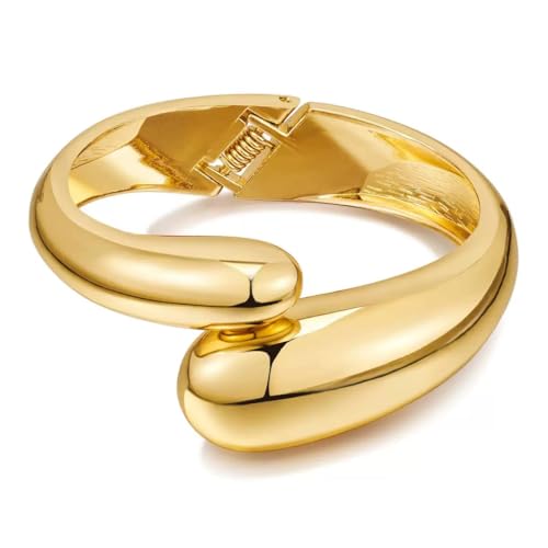 Image of MTINEAPS Gold Bangle Bracelets for Women Teens Trendy Chunky Adjustable Twist Cuff Bracelet Jewelry Gifts