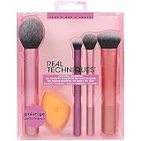 El juego completo para conseguir un maquillaje profesional en cara, pómulos y ojos; Cubre, aplica color y extiende