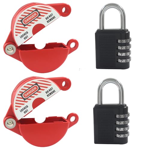 Aoserge 2 Pack Gate Valve Lockout Device with Coded Lock