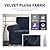 ZNSAYOTX Luxury Velvet Couch Cover 4 Piece (72"-92") Stretch Sofa Covers for 3 Cushion Couch Thick Soft Sofa Slipcover with Non Slip Strap, Dog Pet Friendly Nice Furniture Protector (Navy Blue)