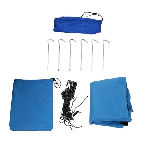 Sosoport Camping Shelter Canopy Rain Fly Heavy Duty Tent Tarp 6 Aluminum Nails Sun Protection for Outdoor