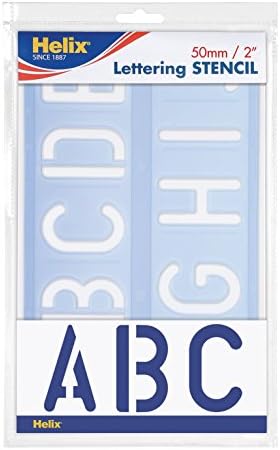 Helix Three Piece Stencil Set - Letters Numbers and Symbols (10mm 20mm 30mm), Blue