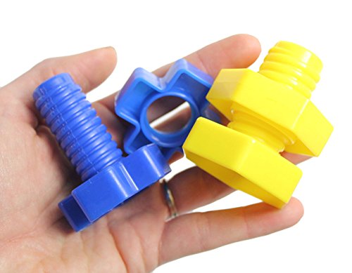 image for Curious Minds Busy Bags Large Plastic Nuts and Bolts - Set of 4 - Matc