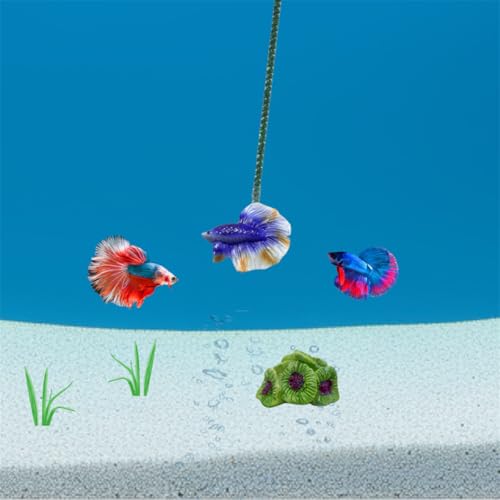 Image of Interactive Betta Fish Flare Stick Toy for Tanks - Simulated Betta Training Teasing Toy for Color Grow and Good Behavior