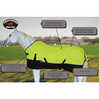 CHALLENGER 1200D Turnout Lightweight Rain Horse Winter Blanket Sheet 3EE05LG