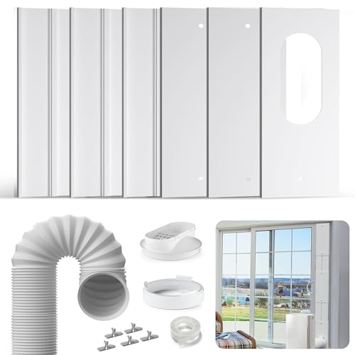 Cestluck Universal Sliding Door AC Vent Kit: Upgrade Portable Air Conditioner Hose kit, 5.9