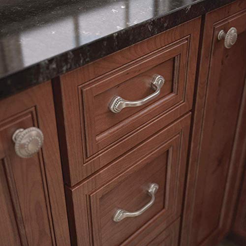 Franklin Brass Double Beaded Drawer Pulls Cabinet Hardware, Cabinet Handles, 3 In., Satin Nickel, 1 Piece #TOP1