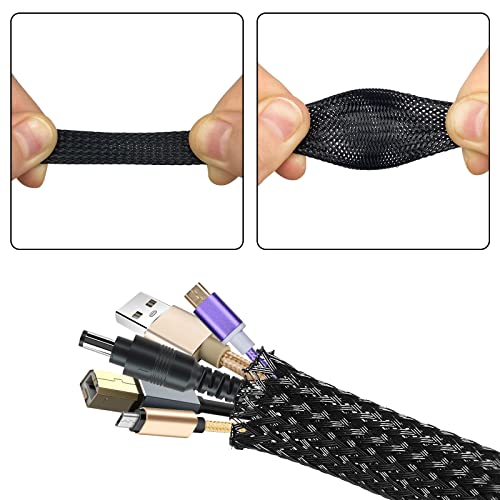 4 rotoli di guaina in PET nero da 5 m per cavo