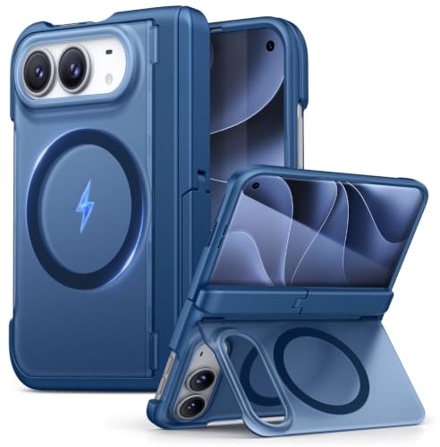Image of Vihibii for iPhone Duo Case with Stand, Compatible with Magsafe, Blue