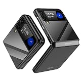 CENMASO Designed for Samsung Galaxy Z Flip 3 Case, [Slim Fit] Mirror Hard Polycarbonate Anti-Drop Bu