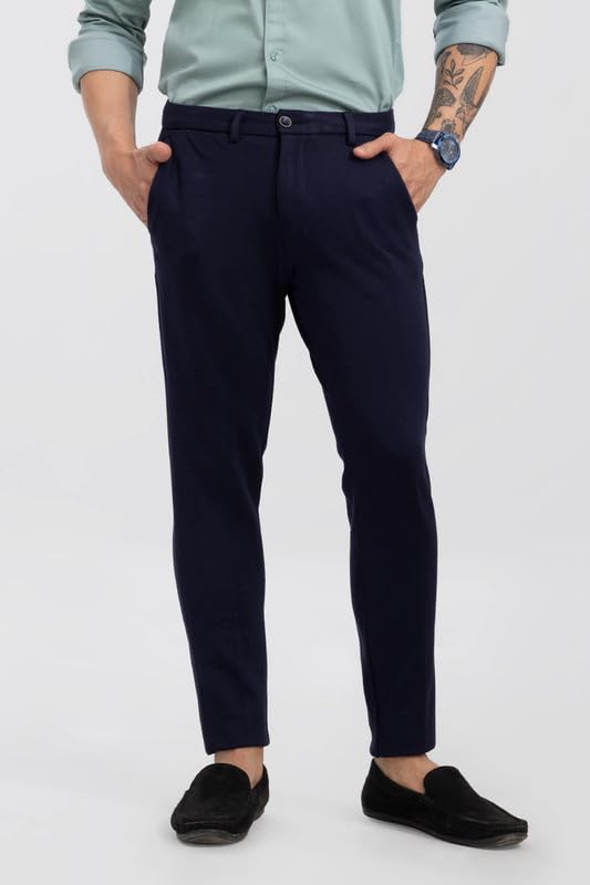 Image of SNITCH Men High Rise Active Plum Stretch Pants